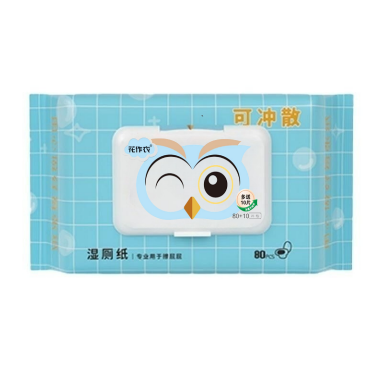 Flower Clothes Wet Toilet Paper 90 pieces (Blue)
